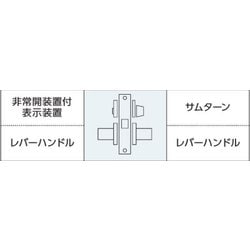 MIWA 住宅内部専用レバーハンドル錠ケース非常開装置付き表示付き ZLC-8 TRZLC-8