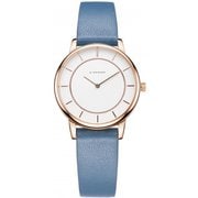 La lino レディース レザーベルト 32mm ブルー 正規品 1年保証 LLWT07