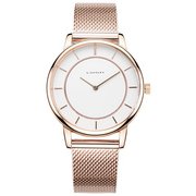La lino ユニセックス ステンレスベルト 38mm ピンクゴールドメッシュ 正規品 1年保証 LLWTM04