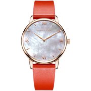 Luana ユニセックス レザーベルト 38mm オレンジ 正規品 1年保証 P04
