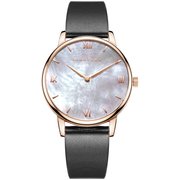 Luana ユニセックス レザーベルト 38mm ブラック 正規品 1年保証 P07