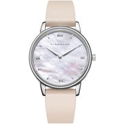 Luana ユニセックス レザーベルト 38mm ベージュ 正規品 1年保証 S02