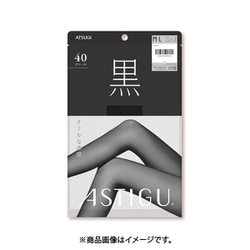 アスティーグ 【黒】クールな漆黒 40デニールタイツ M-L ディープブラック AP7050