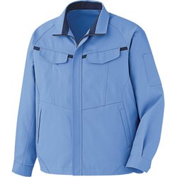 VE663UE-LL [ベルデクセルフレックス 男女共用 ブルゾン VE663上 ブルー×ネイビー LL]