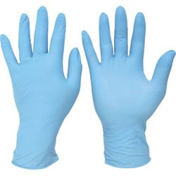 ニトリル手袋 加硫促進剤不使用 ベルテ728 ブルー 粉無 100枚 SS VERTE-728-SS