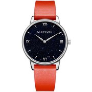 Makana ユニセックス レザーベルト 38mm オレンジ 正規品 1年保証 MS04