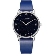 Makana ユニセックス レザーベルト 38mm 濃紺 正規品 1年保証 MS06