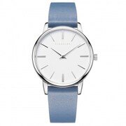 ユニセックス レザーベルト ブルー 正規品 1年保証 Manoa S07 38mm