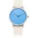 Pilina ユニセックス レザーベルト 38mm ブルー/ホワイト 正規品 1年保証 BL01
