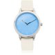 Pilina レディース レザーベルト 32mm ブルー/ホワイト 正規品 1年保証 BL01L