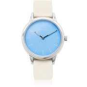 Pilina レディース レザーベルト 32mm ブルー/ホワイト 正規品 1年保証 BL01L