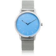 Pilina ユニセックス ステンレスベルト 38mm ブルー/シルバーメッシュ 正規品 1年保証 BL03