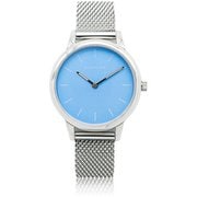 Pilina レディース ステンレスベルト 32mm ブルー/シルバーメッシュ 正規品 1年保証 BL03L