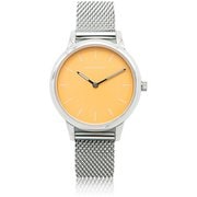 Pilina ユニセックス ステンレスベルト 38mm オレンジ/シルバーメッシュ 正規品 1年保証 OR03