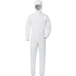 VEYS130W-L [ベルデクセル×エレパスU フード一体型つなぎ服 VEYS130W ホワイト L]