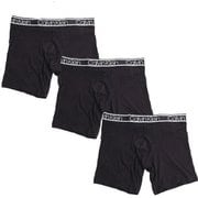 Men’s Bamboo Comfort Boxer Brief 3-Pack(3枚組) Black/Black/Black XL 並行輸入品 NP2262O 001