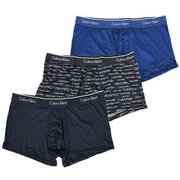 Men’s Micro Plus Low Rise Trunk 3-Pack（3枚組） Shoreline/Lucent Logo Print Shoreline/Mazarine XL 並行輸入品 NP2034O 460