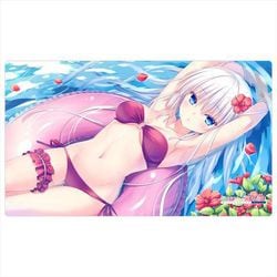 サマーポケッツ 鳴瀬しろは 　マットカーテン魂 サマポケ Summer Pockets REFLECTION BLUE ラバーマット(しろは＆紬＆識