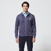 FJ-S22-M03 269452XL [ゴルフウェア メンズ ダブルニットフーディ 2XLサイズ ヘザーネイビー]