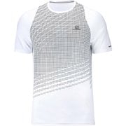 SENSE AERO SS TEE M LC1744300 WHITE/BLACK Sサイズ [ランニングウェア シャツ メンズ]