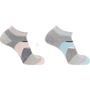 OUTLINE ANKLE 2-PACK LC1815100 MEDIUM GREY/PASTEL TURQUOISE/ALMOND CREAM Mサイズ [アウトドア ソックス]