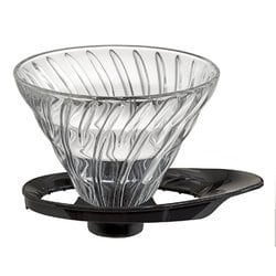 V60 耐熱ガラス透過ドリッパー 02 ブラック VDGR-02-B