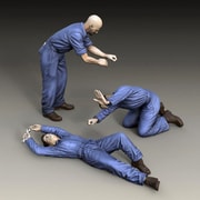 RM887 1/72 レジン製ディティールアップパーツ 繋ぎ服を着た整備士（3体セット） [1/72 ディティールアップパーツ]