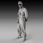 RM895 1/72 レジン製ディティールアップパーツ WWII ドイツ戦車搭乗員 後ろで手を組む戦車兵 [1/72 ディティールアップパーツ]