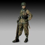 RM918 1/72 レジン製ディティールアップパーツ WWII ドイツ武装親衛隊擲弾兵（ライフル付） [1/72 ディティールアップパーツ]