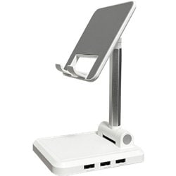 ATST-HUB1 WH [スマホ＆タブレット USBハブ付き 折りたたみスリムスタンド ホワイト]