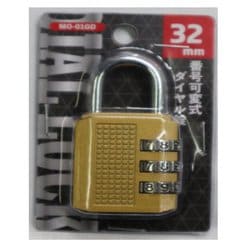MO-01GD [ダイヤルロック 文字合わせ錠 32mm ゴールド]