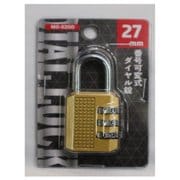 MO-02GD [ダイヤルロック 文字合わせ錠 27mm ゴールド]