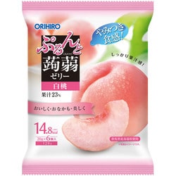 オリヒロプランデュ ぷるんと蒟蒻ゼリーパウチ白桃 20g×6個