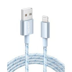 USB Type-A to Lightningケーブル 高耐久ナイロン MFi認証 1.8m ブルーホワイト A81530N2