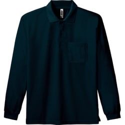 4.4オンス ALP ドライ長袖ポロシャツ（ポケット付）ブラック 5L [長袖ポロシャツ]
