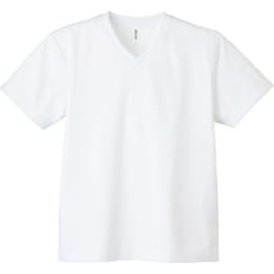 4.4オンス AVT ドライVネックTシャツ ホワイト L [シャープなVネック]