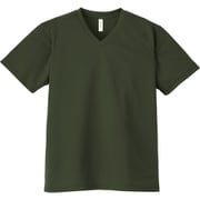 4.4オンス AVT ドライVネックTシャツ アーミーグリーン M [シャープなVネック]
