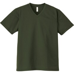 4.4オンス AVT ドライVネックTシャツ アーミーグリーン LL [シャープなVネック]