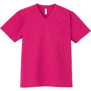 4.4オンス AVT ドライVネックTシャツ ホットピンク L [シャープなVネック]