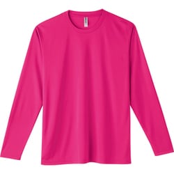 3.5オンス AIL インターロックドライ長袖Tシャツ ホットピンク S [長袖Tシャツ]