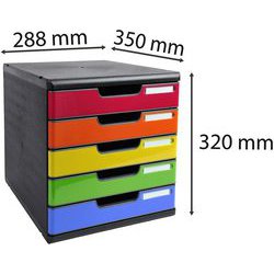 ヨドバシ.com - エグザコンタ EXACOMPTA EXACOMPTA モデュローレターケース 5段 A4 ブラック / マルチカラー  MTF301798D 通販【全品無料配達】