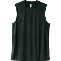 ノースリーブTシャツ 3.5オンス AIN インターロックドライノースリーブ ブラック SS