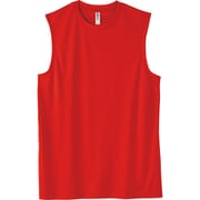 ノースリーブTシャツ 3.5オンス AIN インターロックドライノースリーブ レッド L