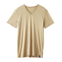 クールマジック VネックTシャツ 吸汗速乾＆消臭 冷感素材 Mサイズ ベ-ジユ MC1815