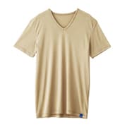 クールマジック VネックTシャツ 吸汗速乾＆消臭 冷感素材 Lサイズ ベ-ジユ MC1815
