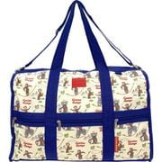 K3131 [おさるのジョージ トラベルボストンバッグ 45L 2～3泊向き エンボス加工 ポーチ付き]