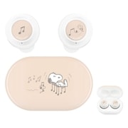 完全ワイヤレスイヤホン Bluetooth対応 ピーナッツ 音符 SNG-662B