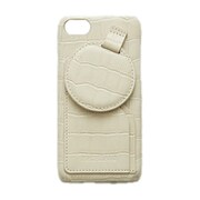 Ha-2111-513 ECRU [サークル iPhone 7/8用 クロコ柄 多機能ケース]