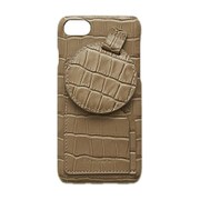 Ha-2111-513 graybeige [サークル iPhone 7/8用 クロコ柄 多機能ケース]