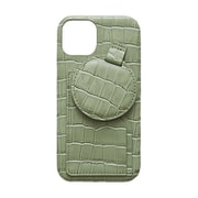 Ha-2111-516 RETRO GREEN [サークル iPhone 13用 クロコ柄 多機能ケース]